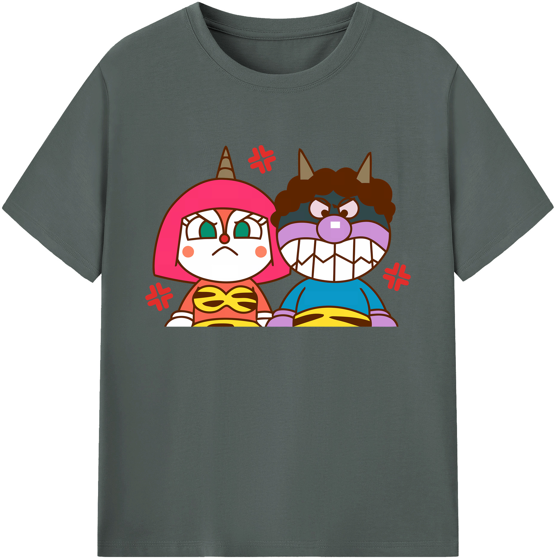 （画像用） アンパンマン Anpanman 綿100％ メンズ半袖Tシャツ｜肌触りやわらか＆通気性